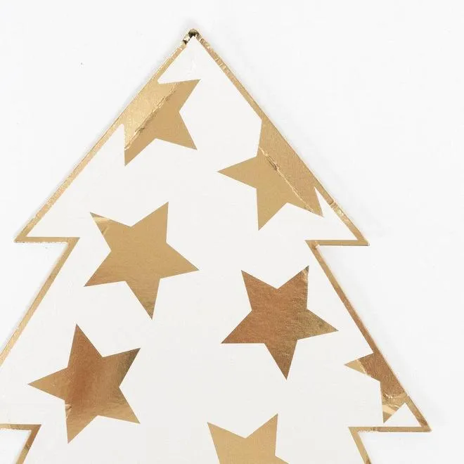 Patterned Christmas Tree Plates
