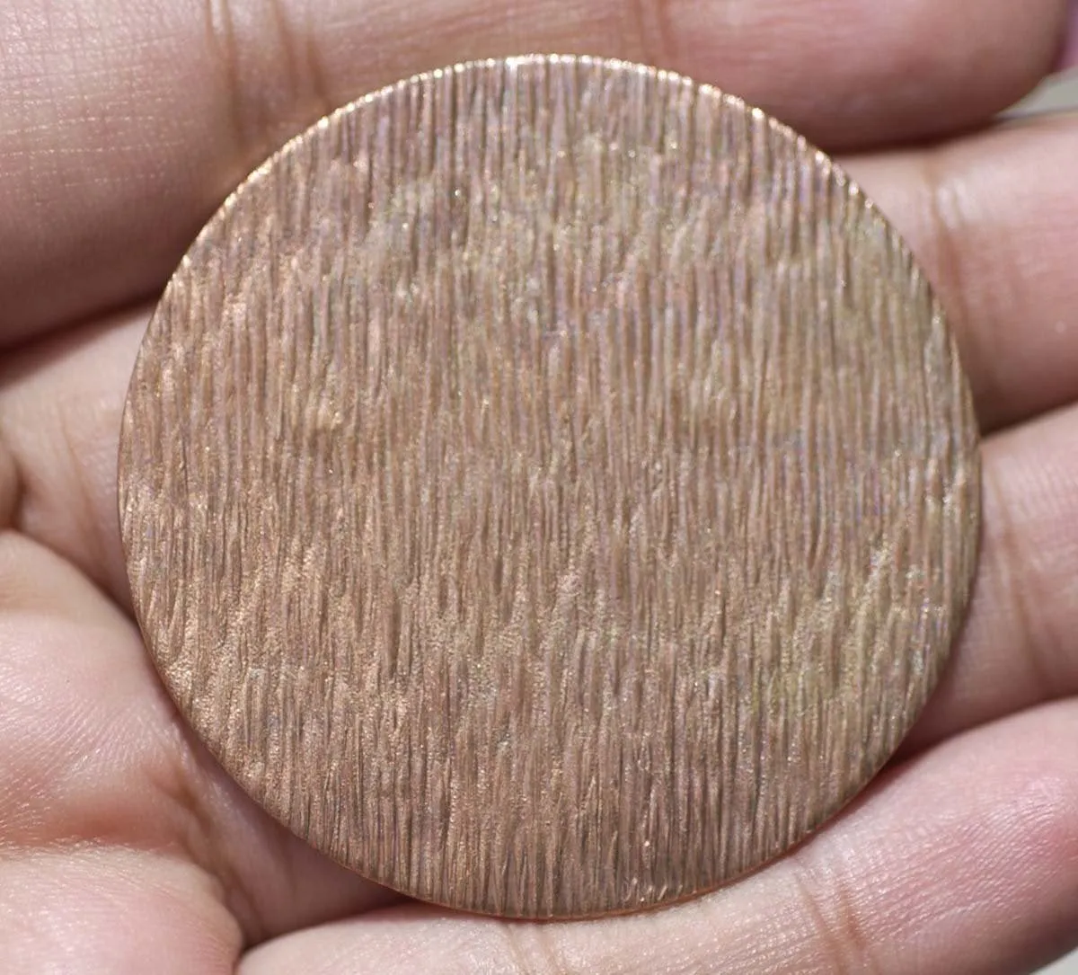 Patterned Copper Disc 42mm Discs Blanks for Enameling Stamping Soldering, Metalworking Supplies - 3 Pieces