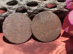Patterned Copper Disc 42mm Discs Blanks for Enameling Stamping Soldering, Metalworking Supplies - 3 Pieces