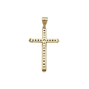 Patterned Cross Pendant (14K)