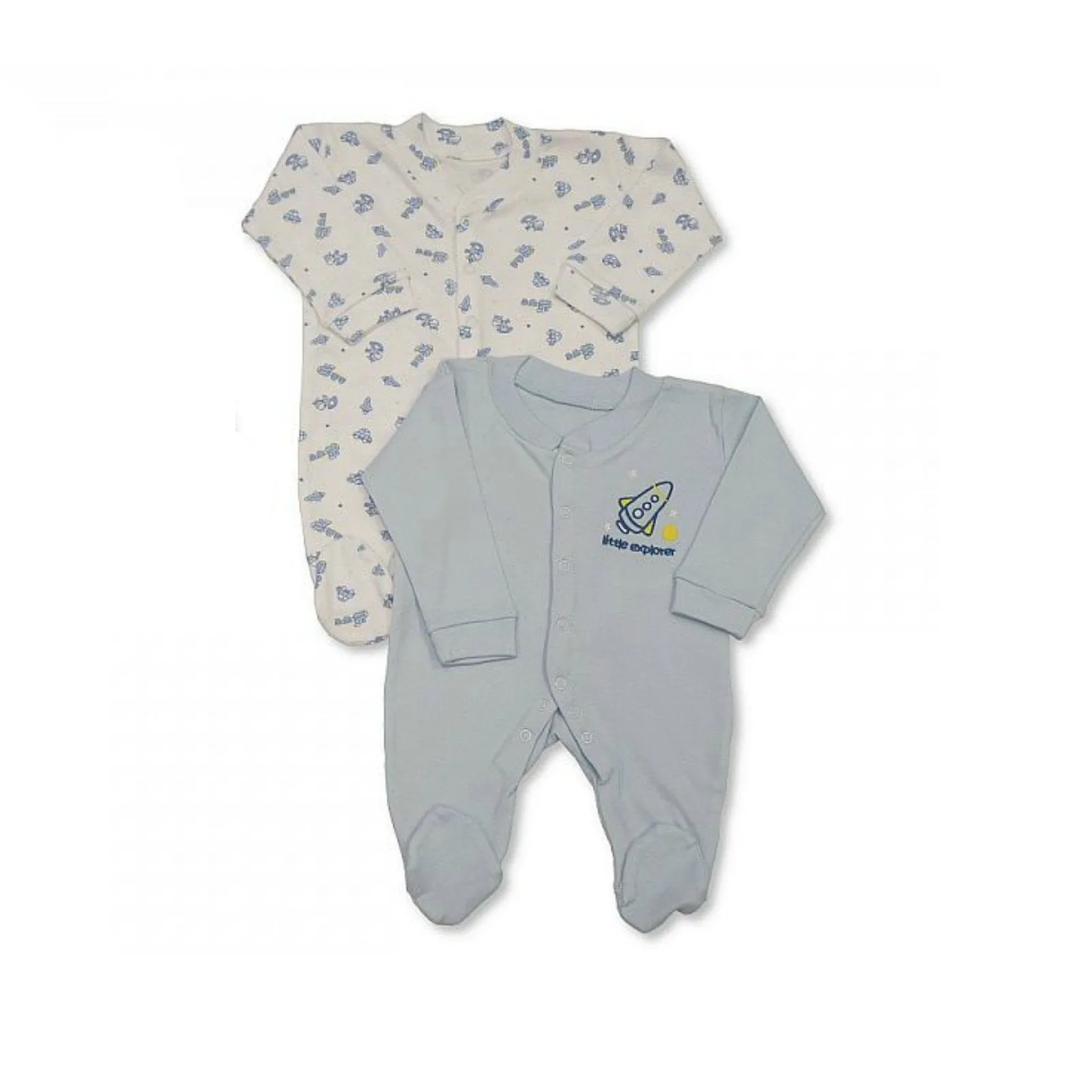 Patterned Sleepsuits - 2 Pack