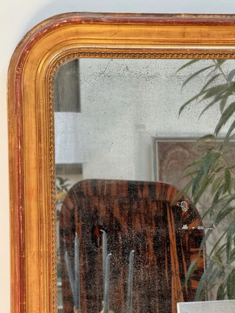 Period Louis-Phillipe arched, gilded mirror