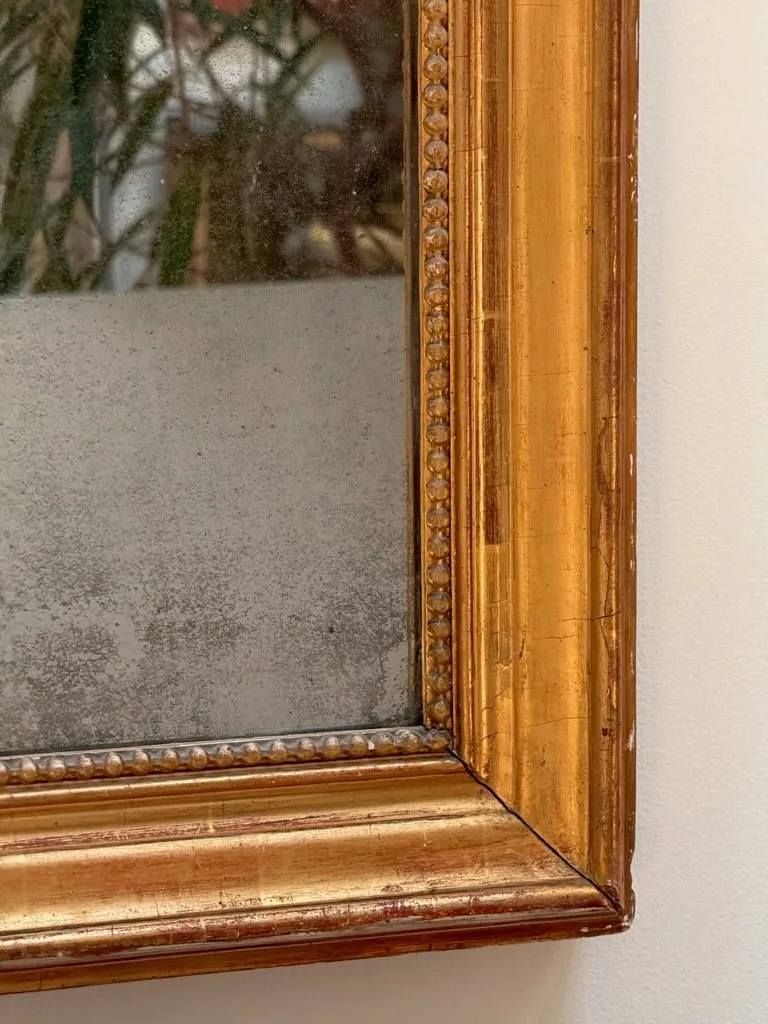 Period Louis-Phillipe arched, gilded mirror