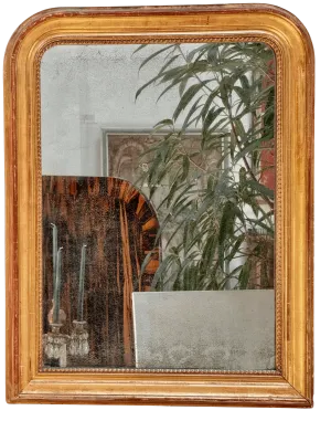 Period Louis-Phillipe arched, gilded mirror