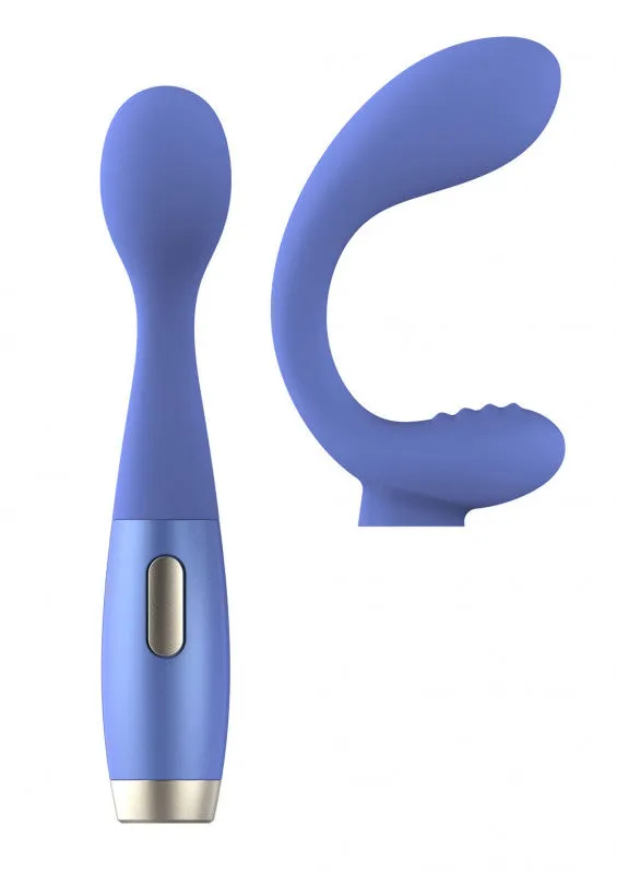 Perks Ex-C Dual Vibrator and Clitoral Stimulating  Wand - Royal Blue