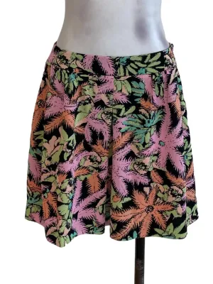 Pink Patterned Short Skirt