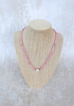 Pink Shoreline Pearl Necklace