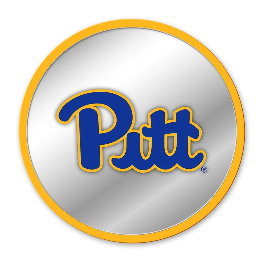 Pitt Panthers: Modern Disc Mirrored Wall Sign