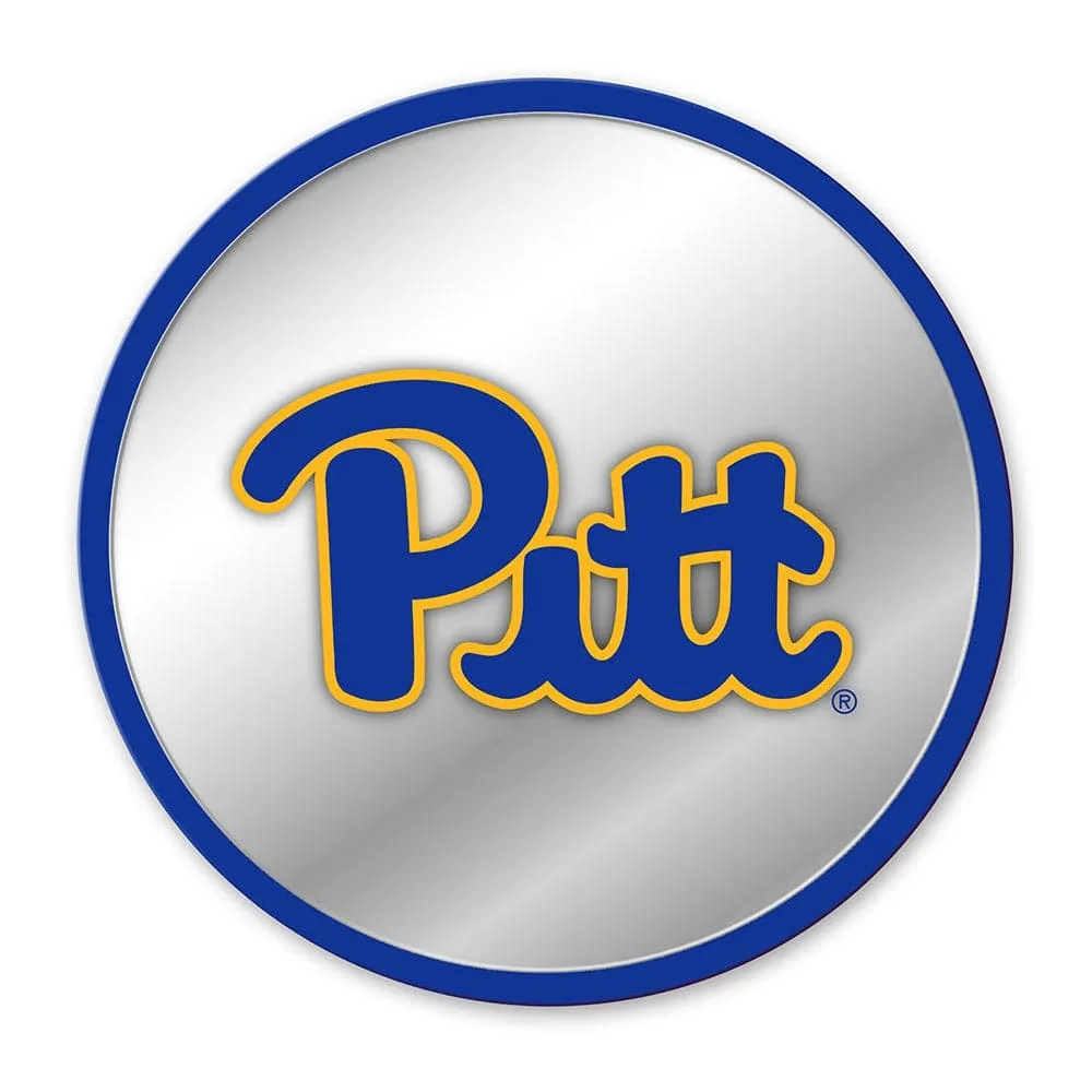 Pitt Panthers: Modern Disc Mirrored Wall Sign