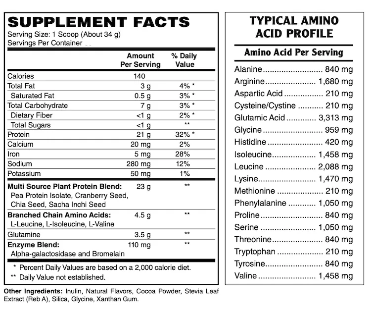 Plant Protein, Chocolate, lb