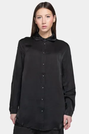 Pleated Back Long Sleeve Top