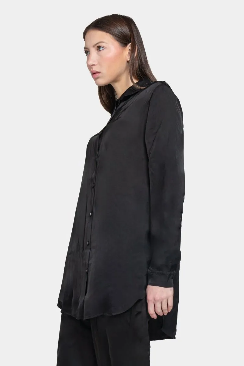 Pleated Back Long Sleeve Top
