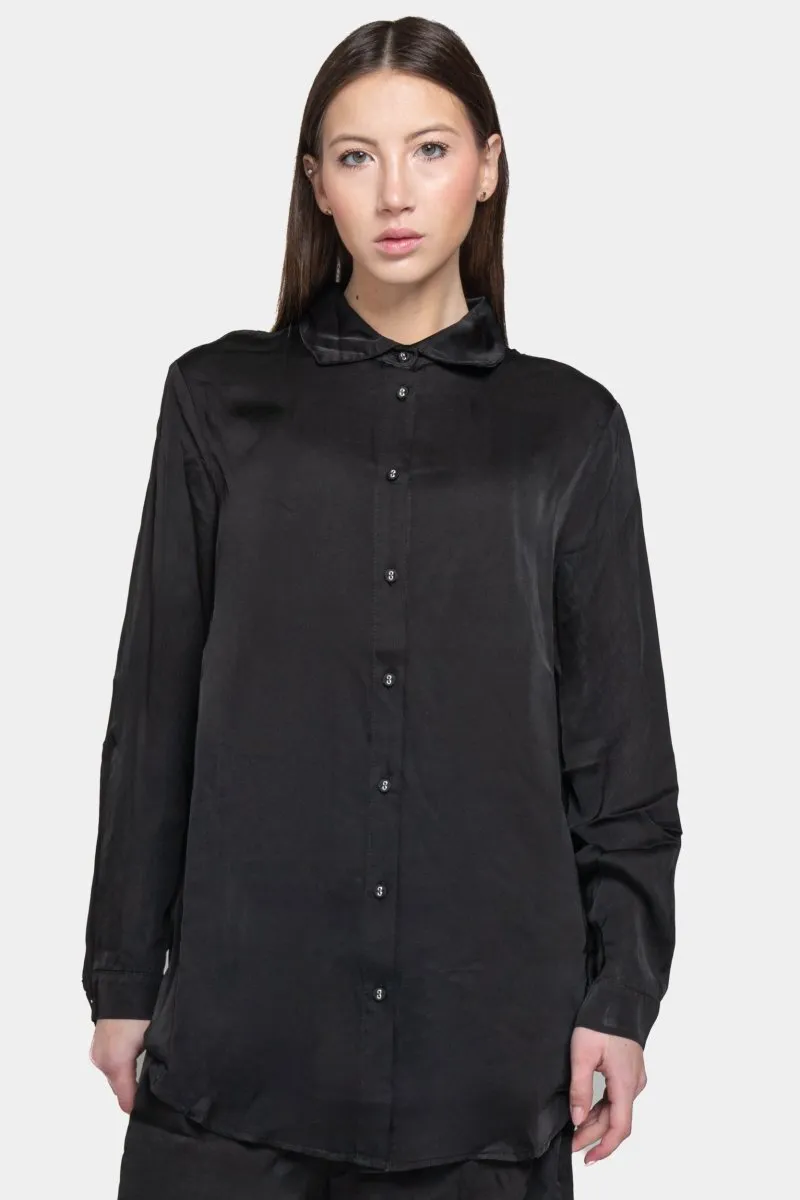 Pleated Back Long Sleeve Top