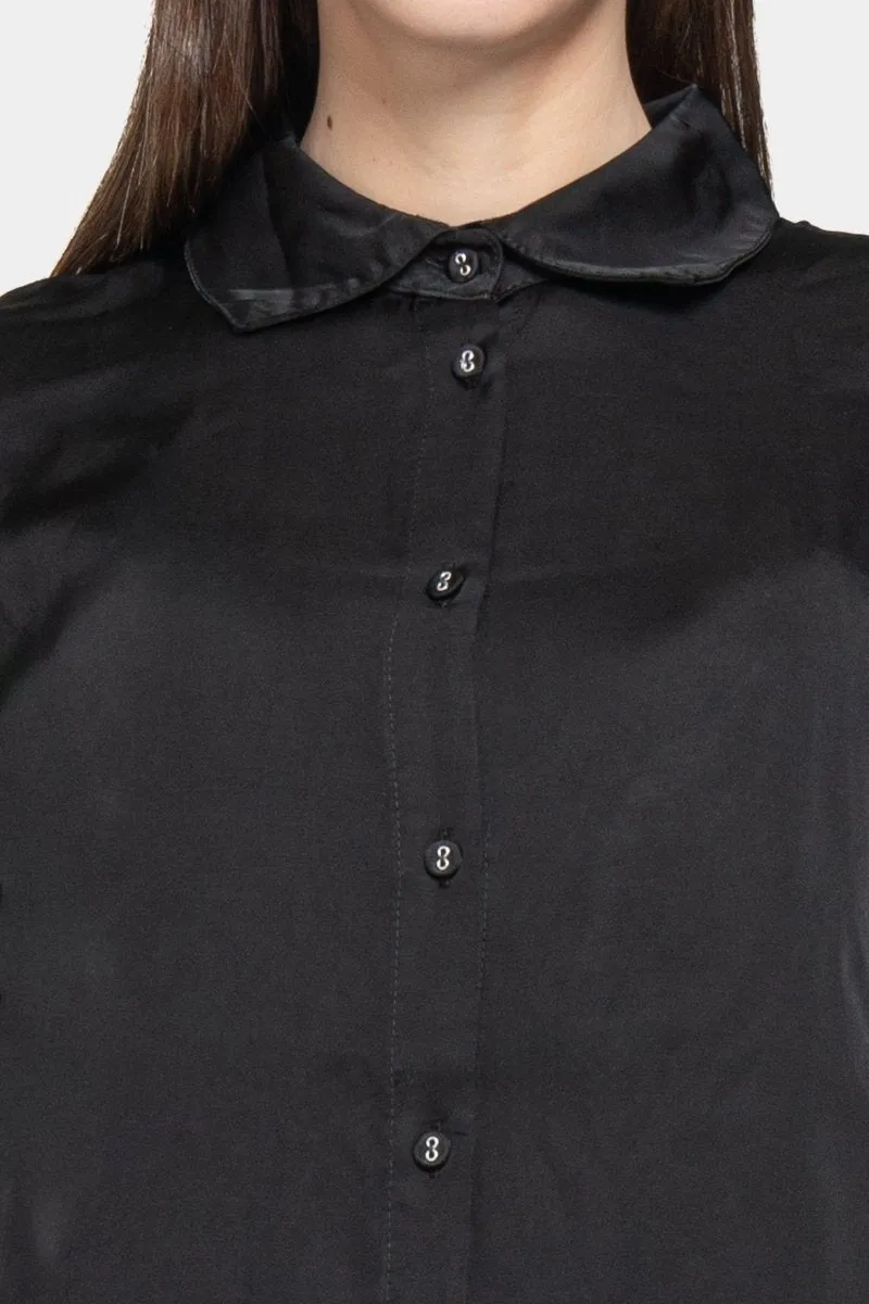 Pleated Back Long Sleeve Top