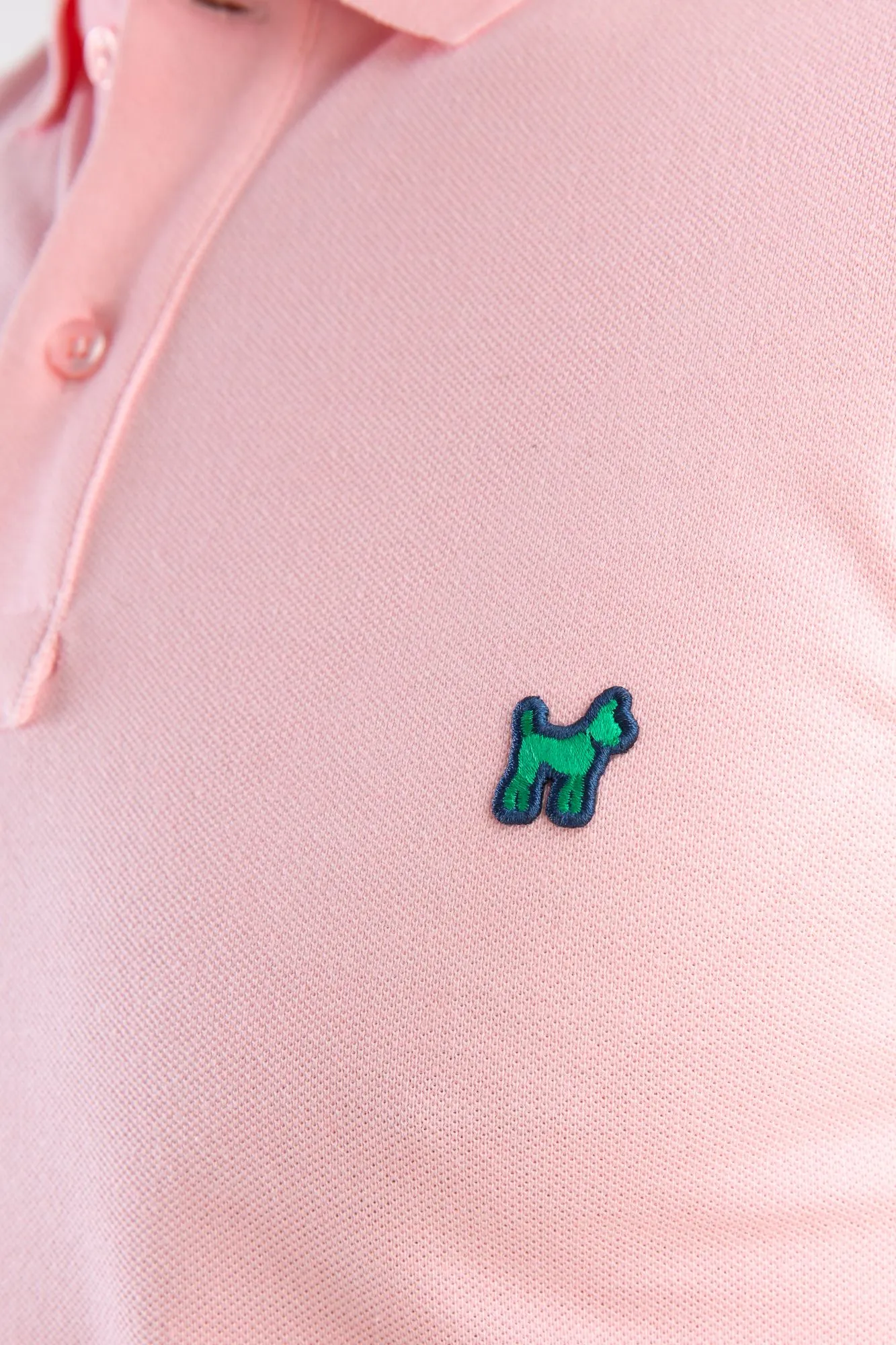 Polo Slim Liso Rosa