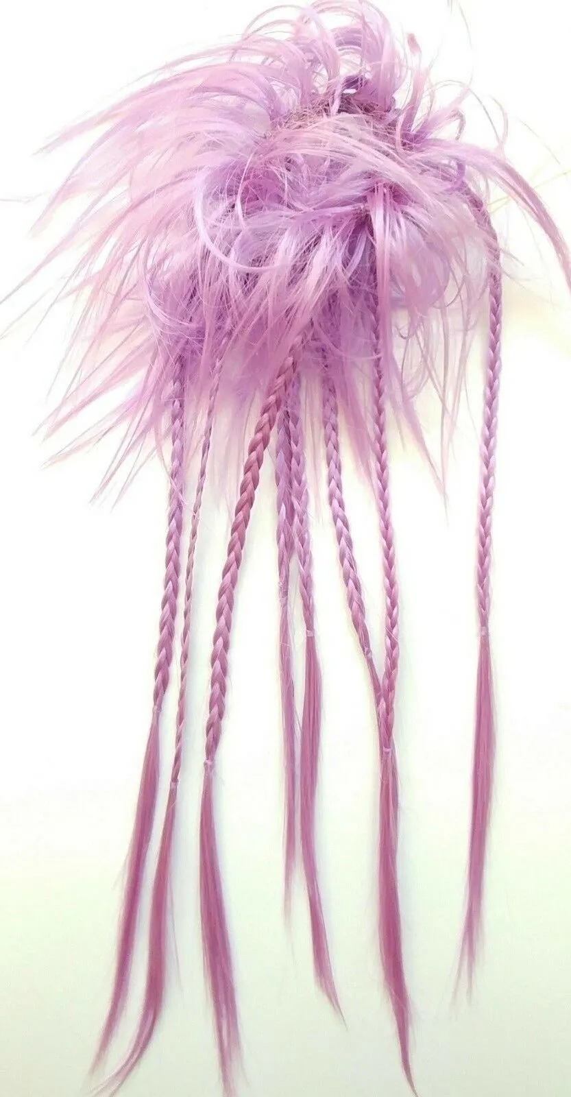 Ponytail Holder, Scrunchie w/Tiny Braids - Deluxe Braided Scrunchie w elastic
