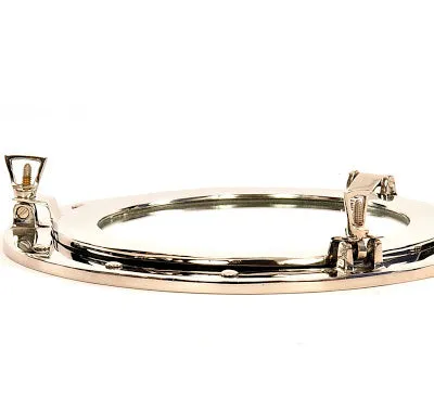 Porthole Nickel Plated Mirror,  12"