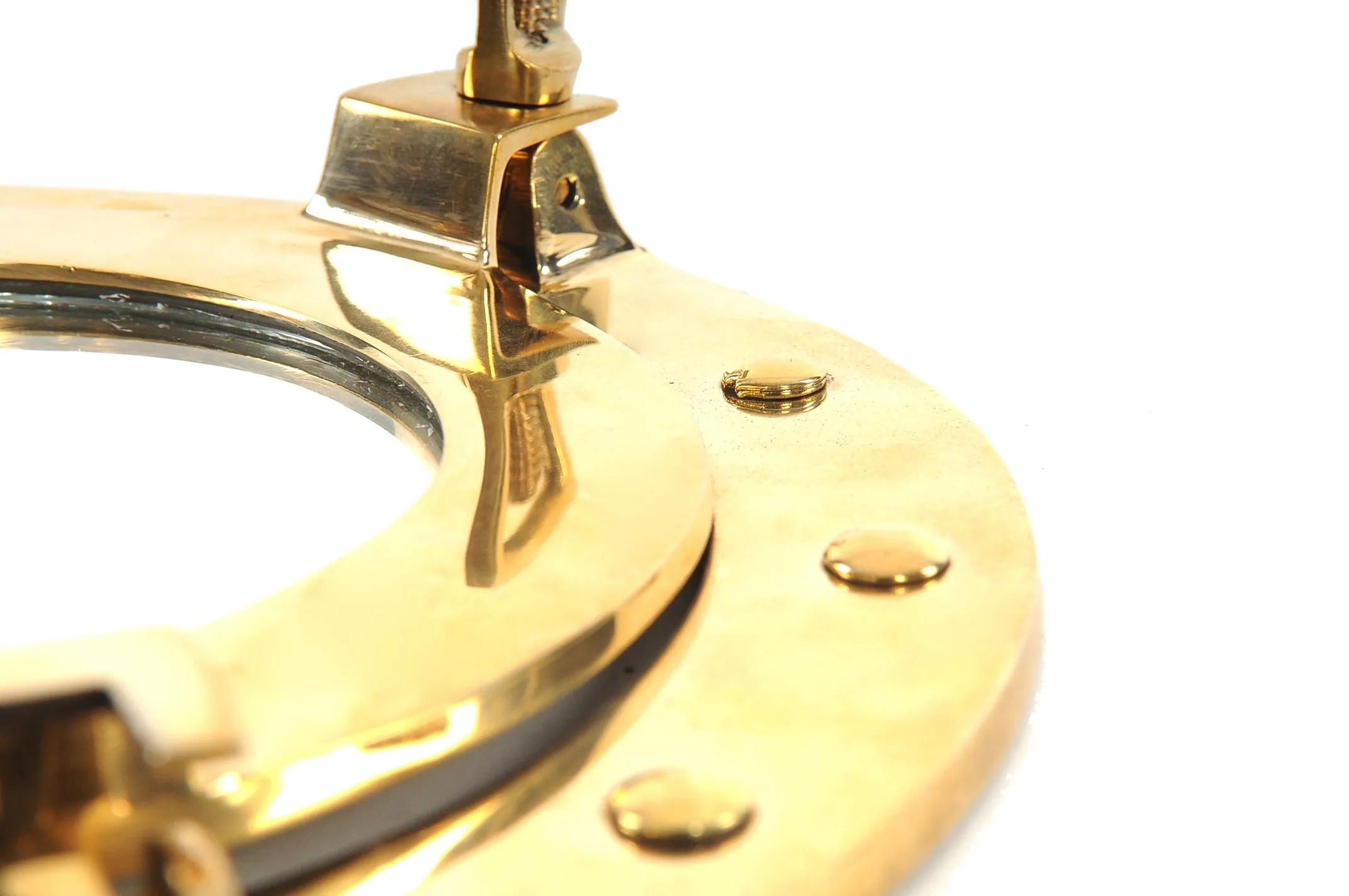 Porthole Solid Brass Mirror,  8" or 15"