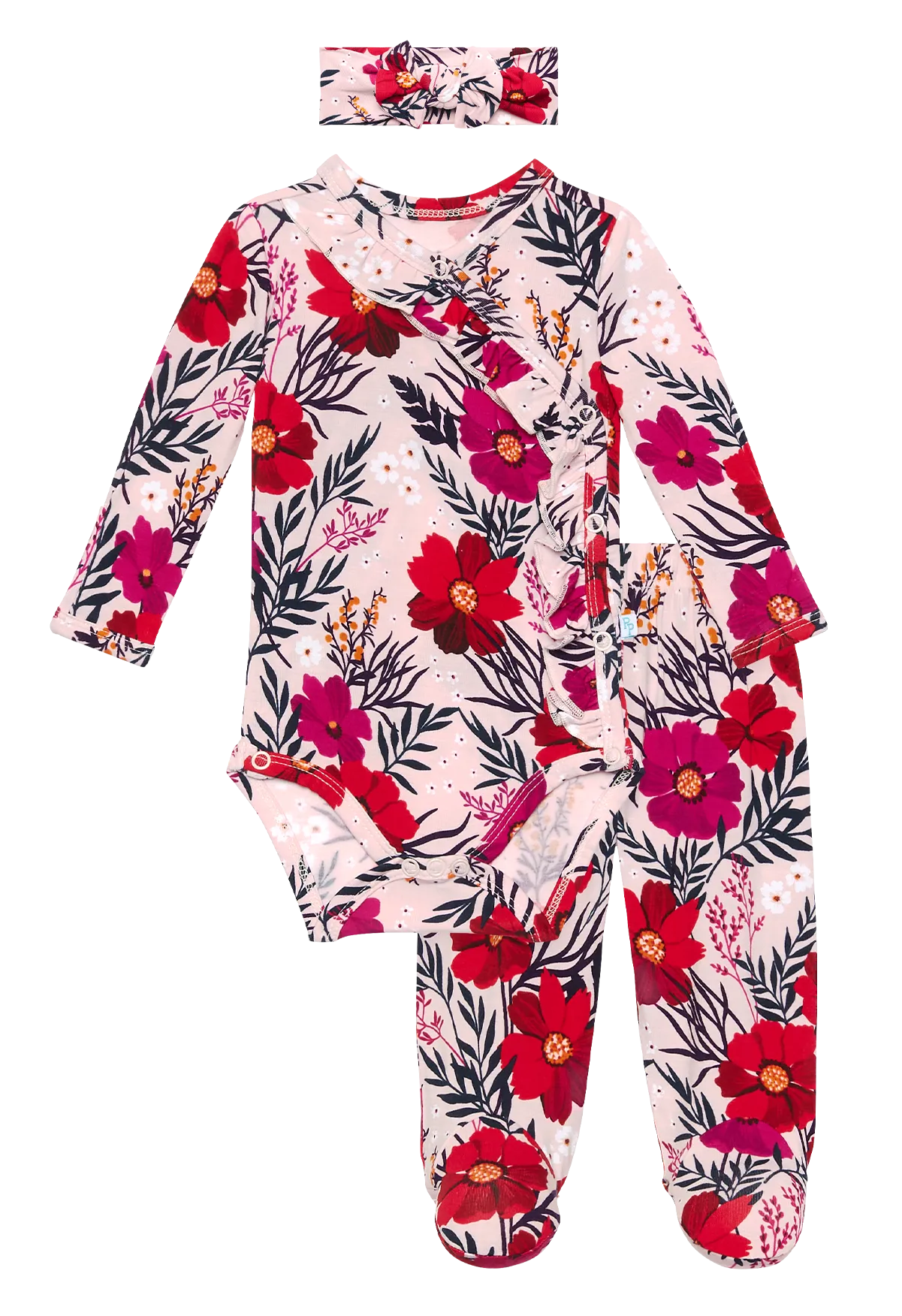 Posh Peanut Chloe Ruffled Kimono Set