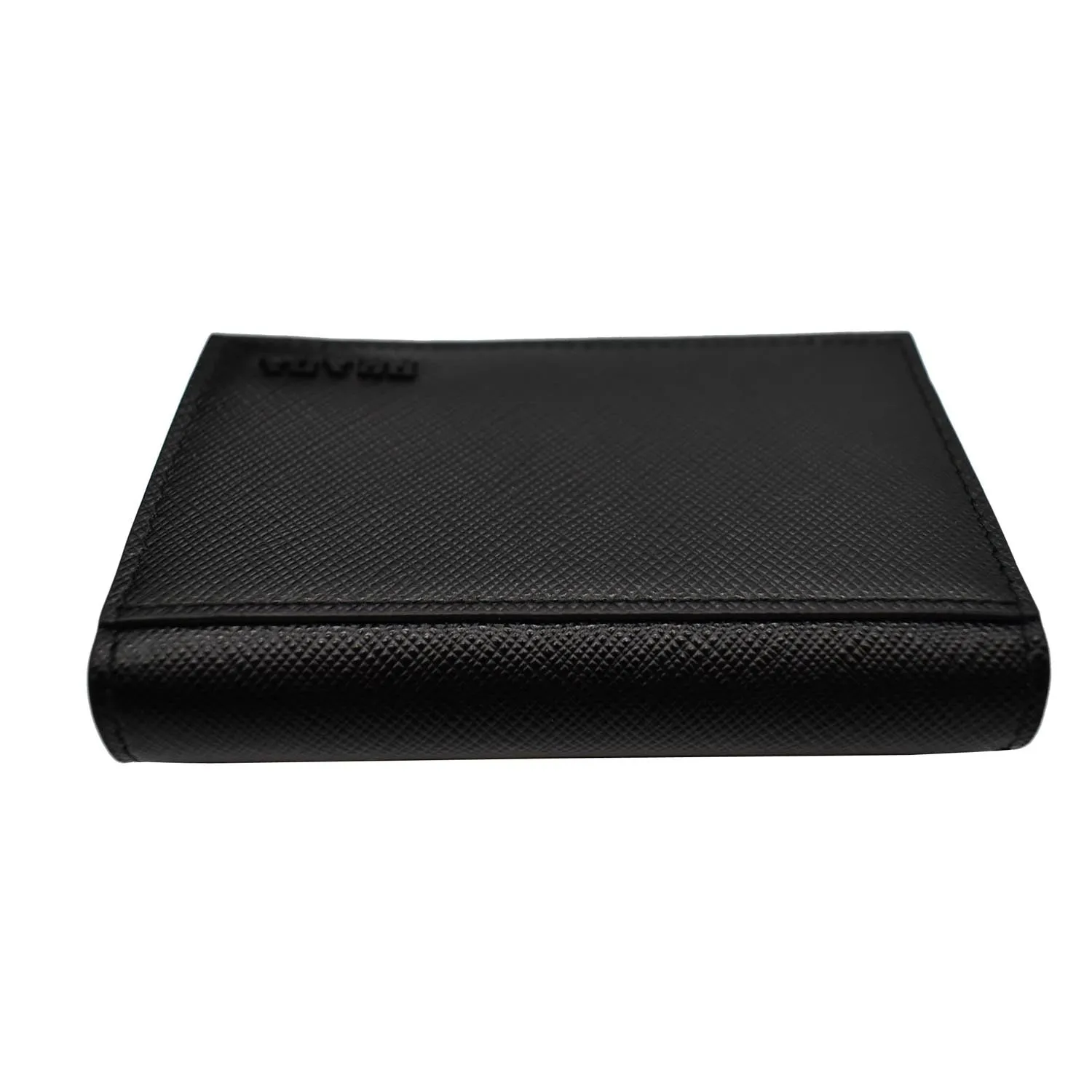 PRADA Saffiano Leather Active Card Holder Wallet Black- 15% OFF