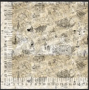 *Pre-Order* Toile Map - Parchment