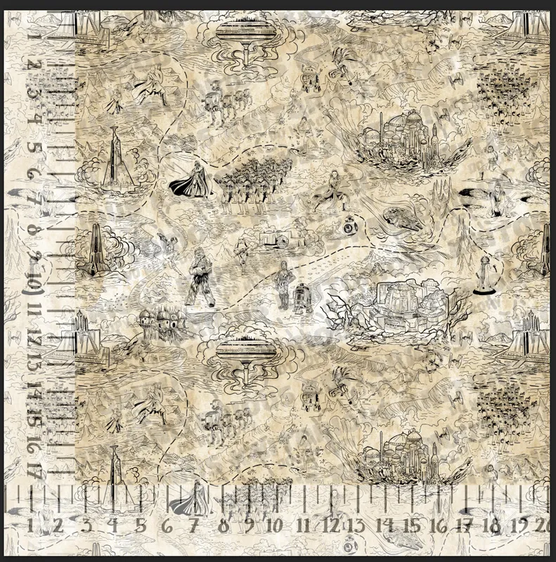 *Pre-Order* Toile Map - Parchment
