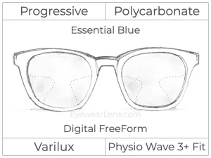 Progressive - Varilux - Physio Wave 3 Fit - Digital - Polycarbonate - Smart Blue Filter