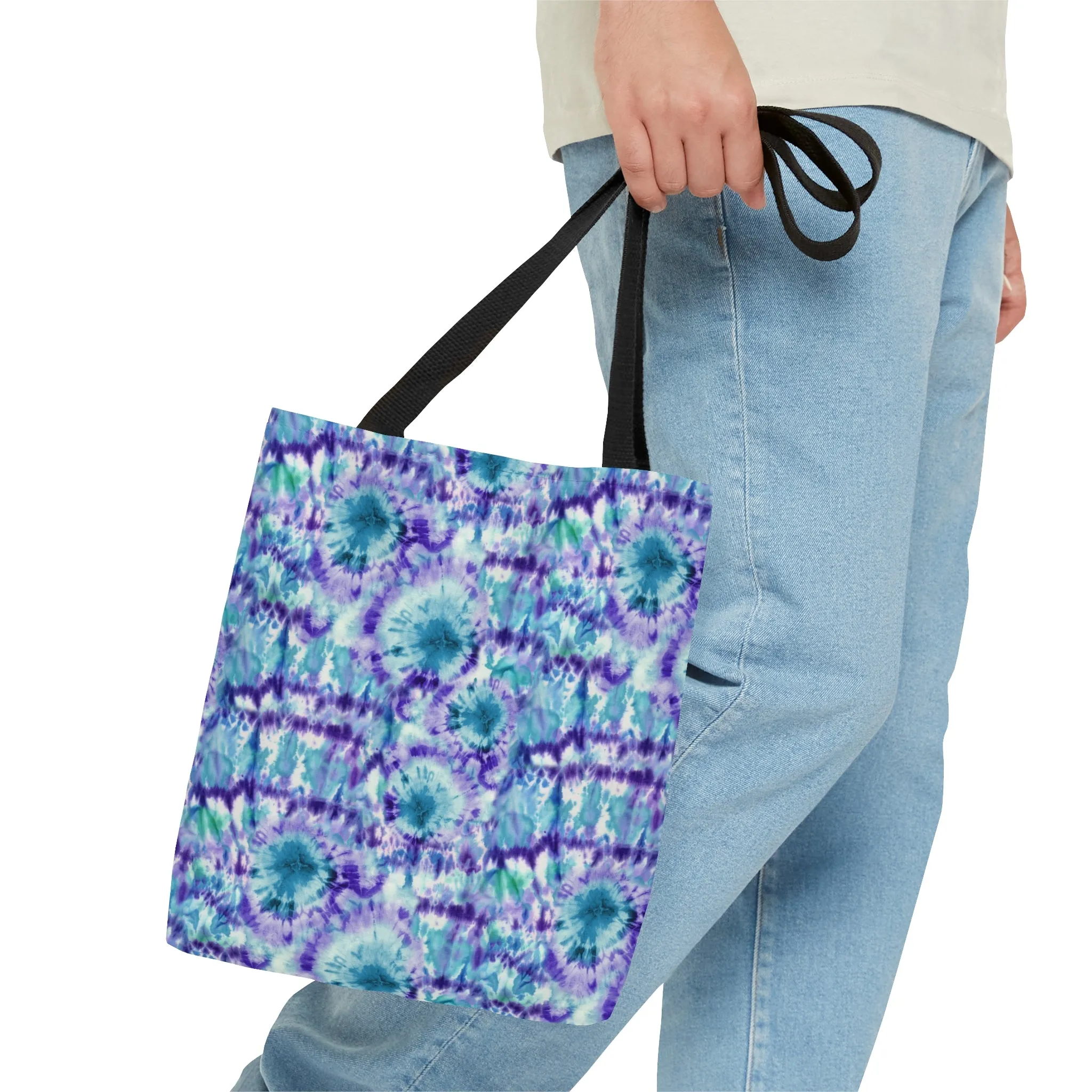 Purple & Blue Tie Dye Tote Bag