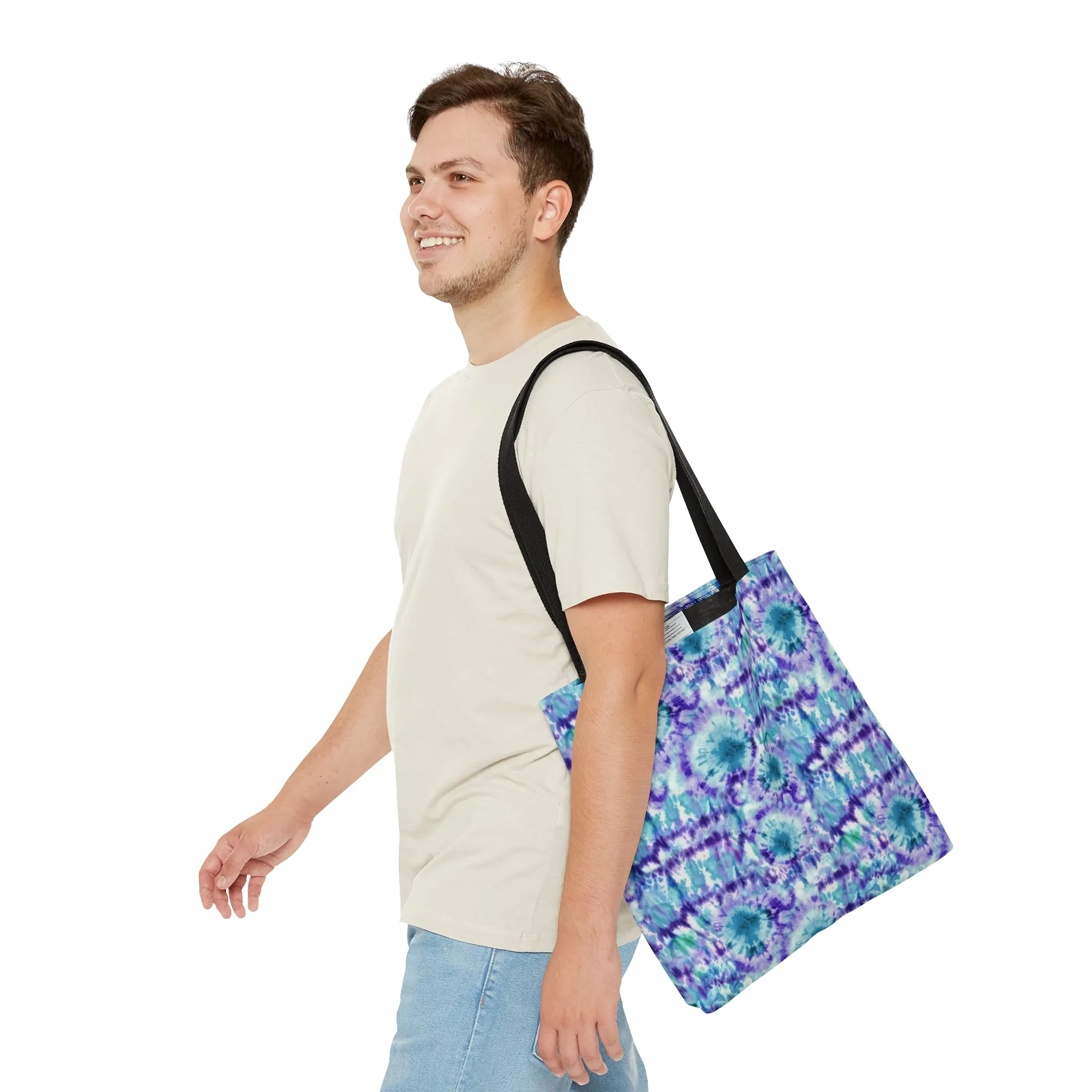 Purple & Blue Tie Dye Tote Bag