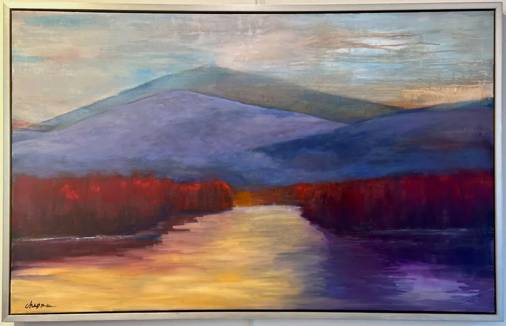 "SKYLINE, RIDGELINE, SHORELINE" ORIGINAL OIL ON CANVAS/FRAMED
