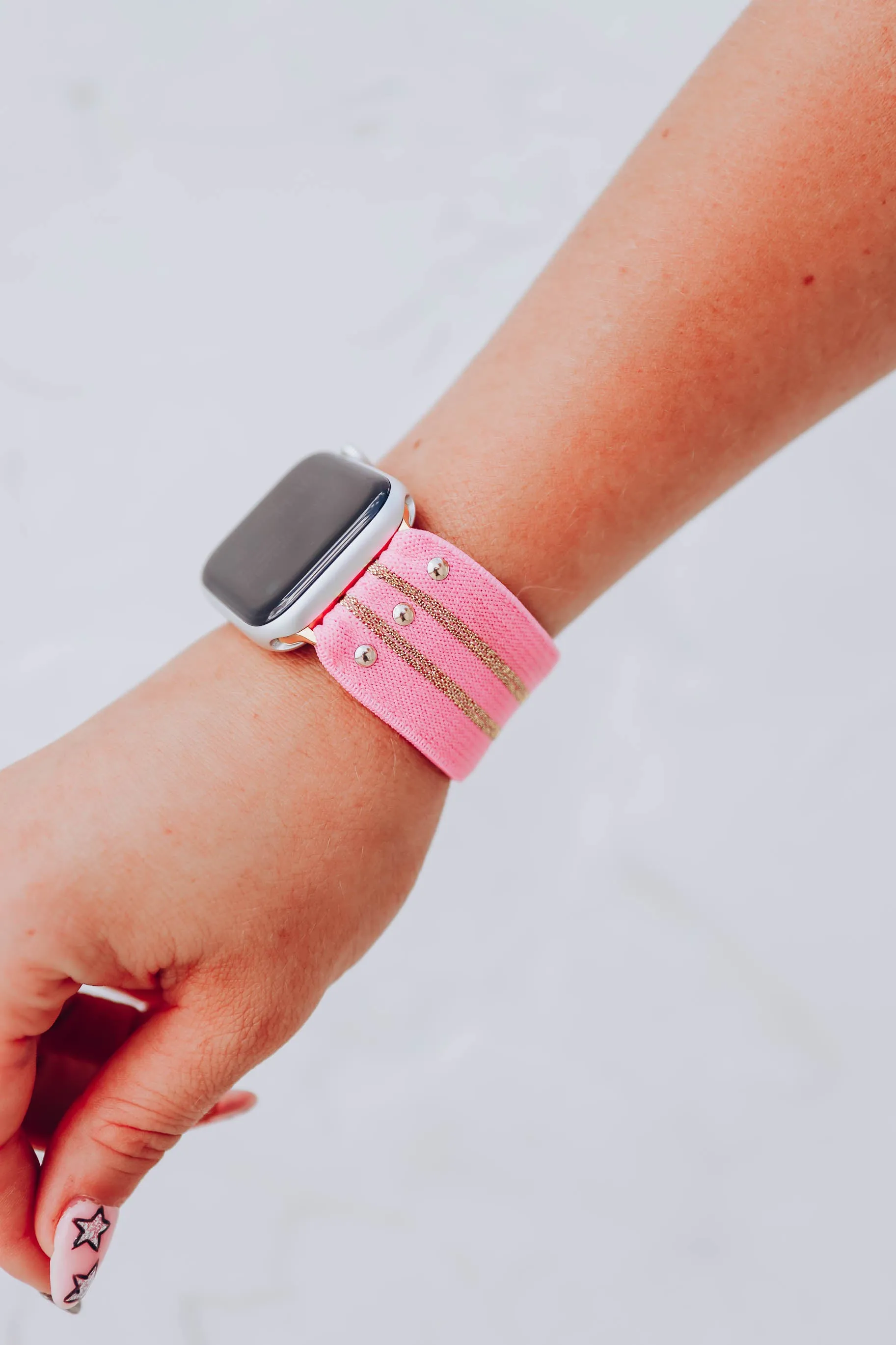 Rachel Stretchy Smart Watch Band by Erimish - Pink