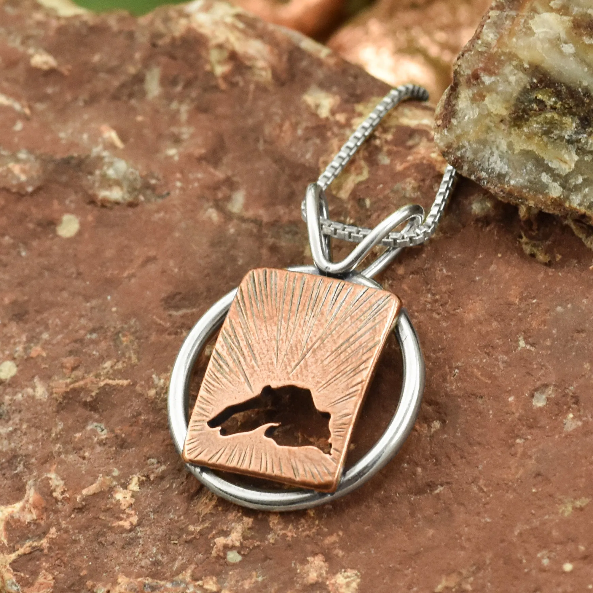 Radial Copper Lake Superior Pendant