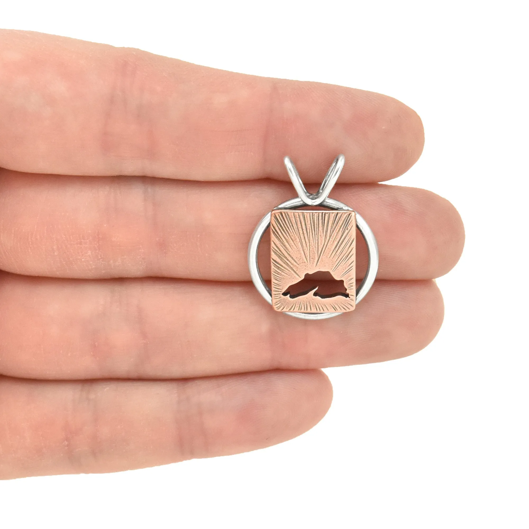 Radial Copper Lake Superior Pendant