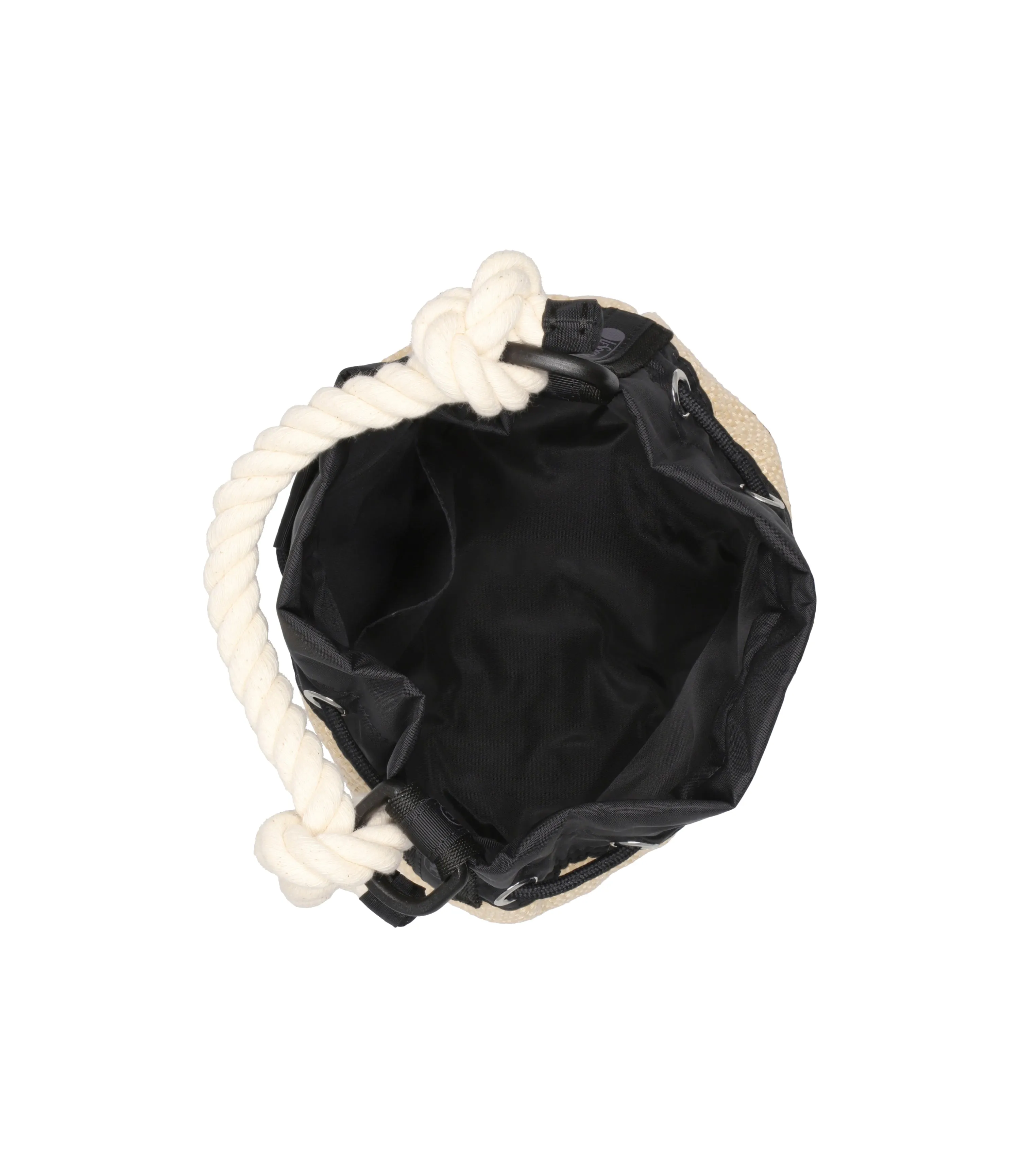 Raffia Mini Bucket<br>Black Raffia
