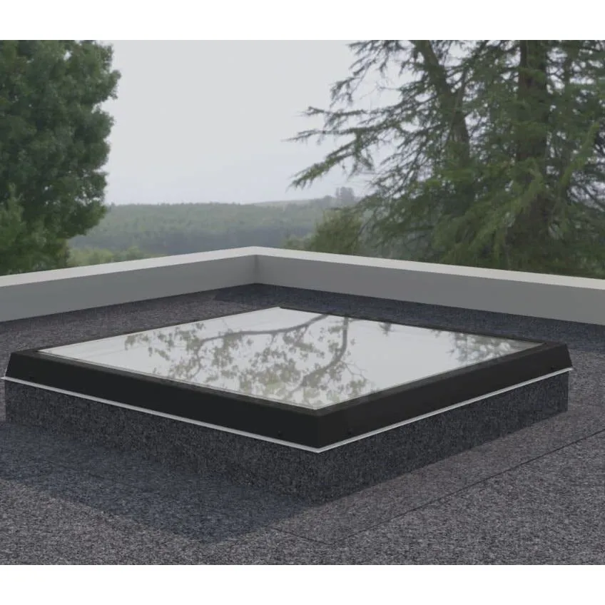 RAYLUX Flat Glass Electric Opening with PVC 150mm Vertical Upstand - Grey (including Wall Switch)