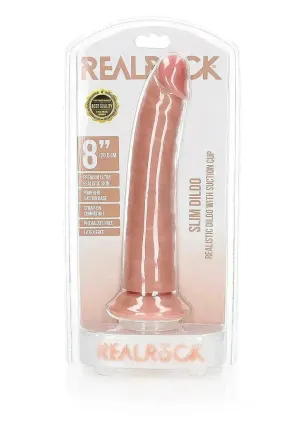RealRock- 8 " Cock - Slim - Flesh