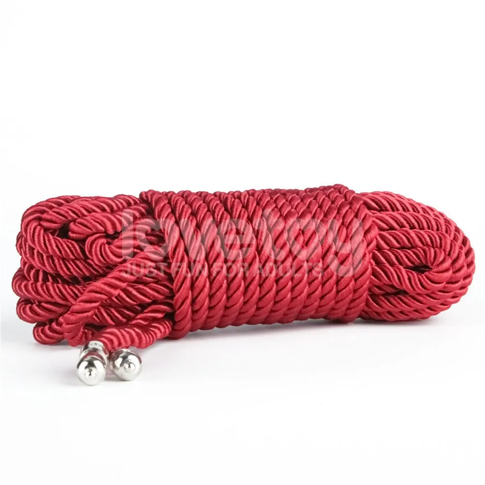Rebellion Reign Silky Red Bondage Rope - 10 Mtrs