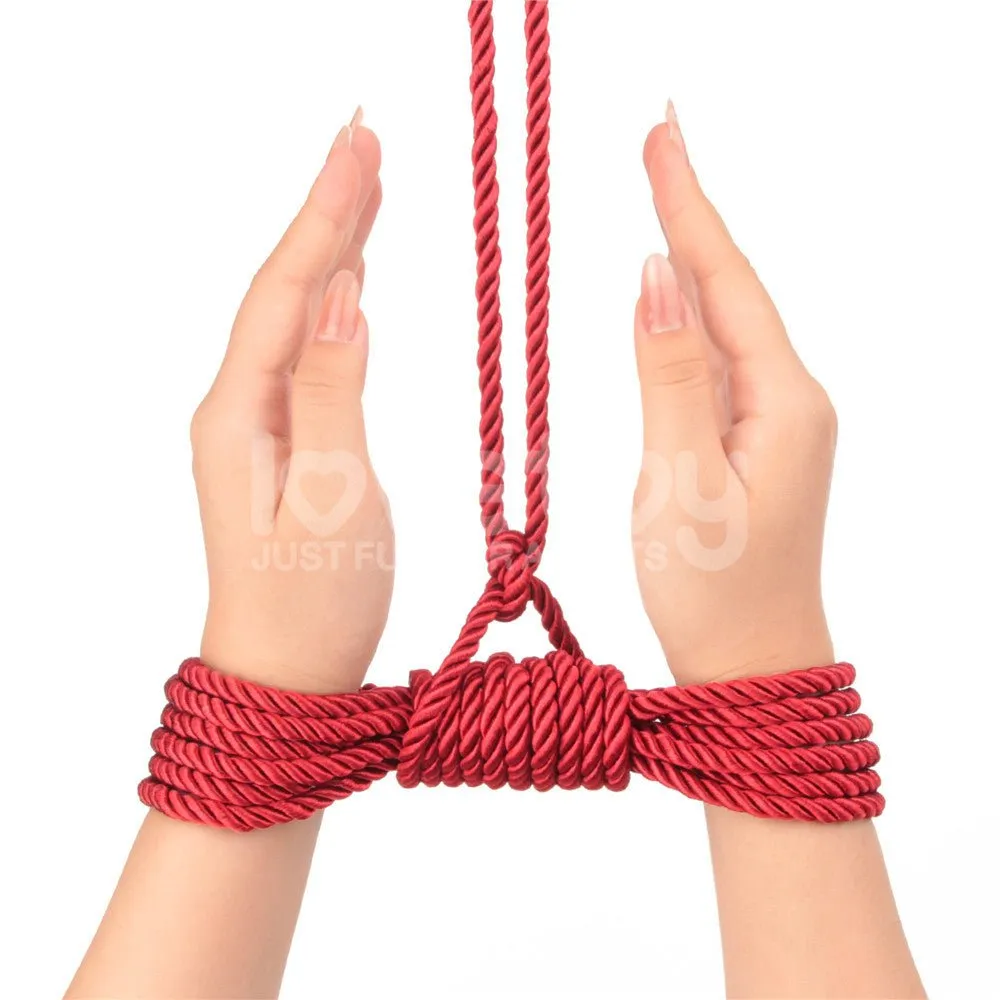 Rebellion Reign Silky Red Bondage Rope - 10 Mtrs