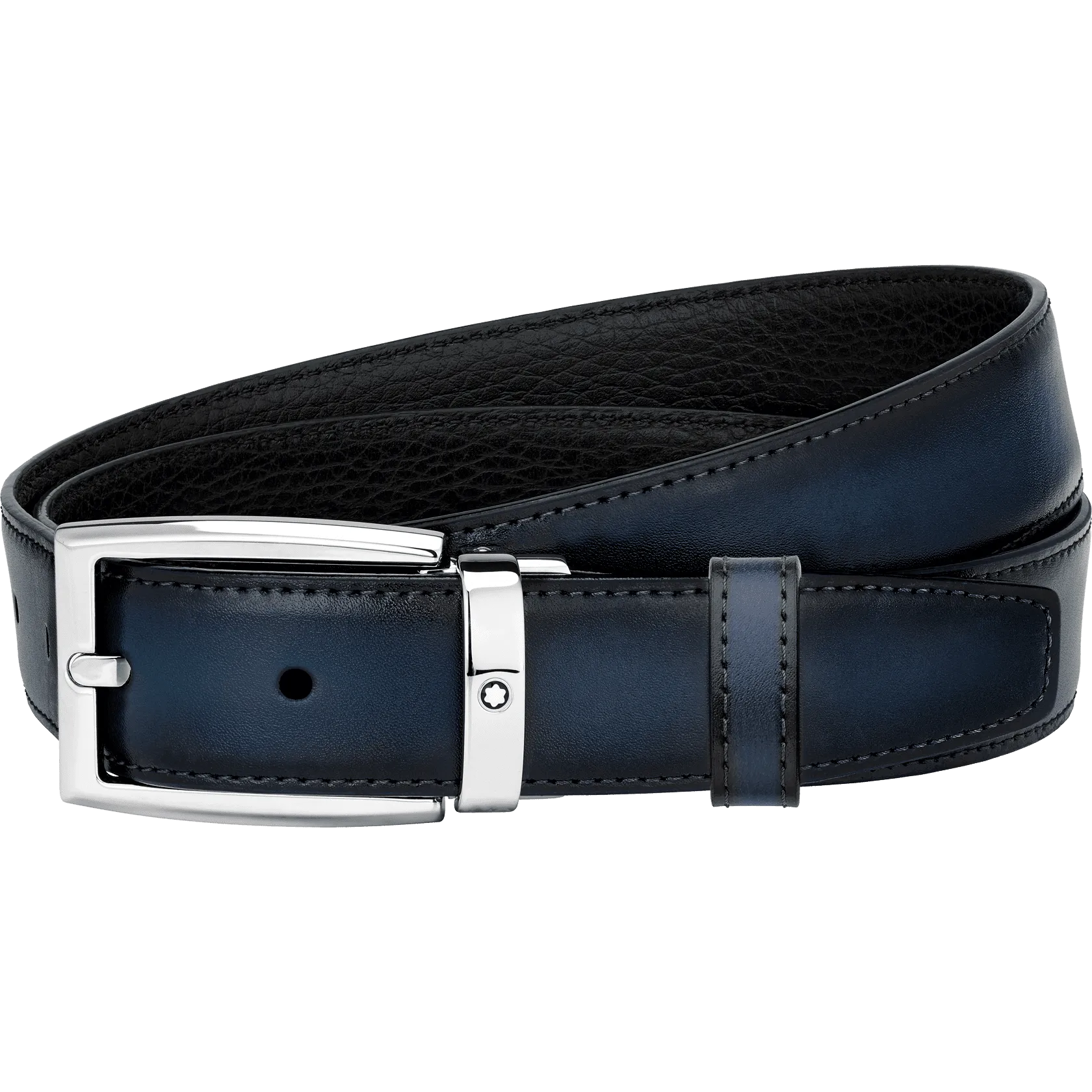 Rectangular Shiny Palladium-Coated Pin Buckle Belt