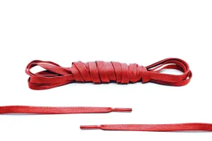 Red Flat Waxed Laces
