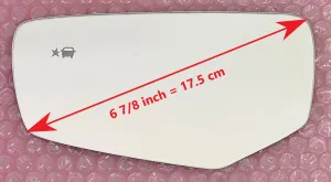 Replacement Blind Spot Mirror Glass for Cadillac ATS Coupe 2015 - 2019