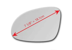 Replacement Mirror glass for Volkswagen Passat B6 2005 - 2010