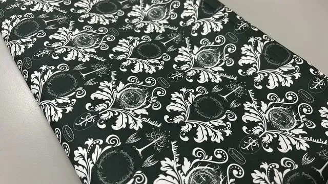 *RETAIL* Rings Damask (Half Size) (Very Dark Green)