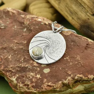 Reversible Beach Comber Sailboat Agate Wonderland Pendant No. 1