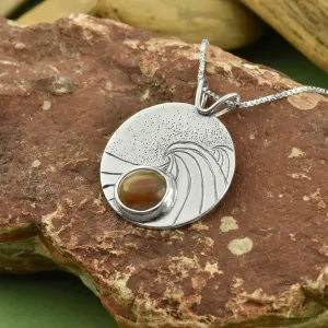 Reversible Beach Comber Sailboat Agate Wonderland Pendant