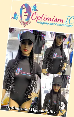 Rhythm Braided black 32 inch Synthetic Cap Wigs $59 Optimismic Wigs and Gifts
