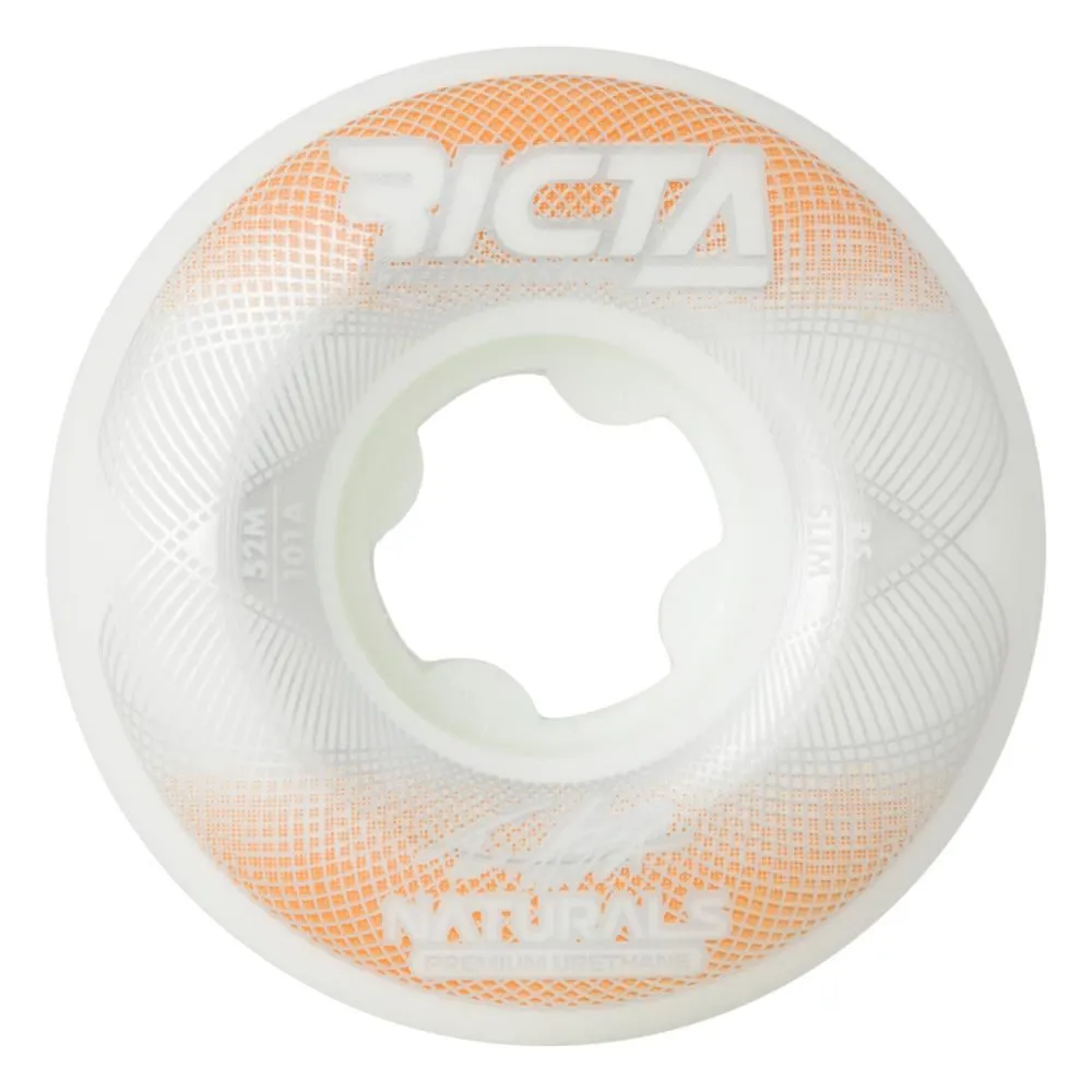 Ricta Skateboard Wheels Asta Geo Naturals Slim 101a - White / Brown