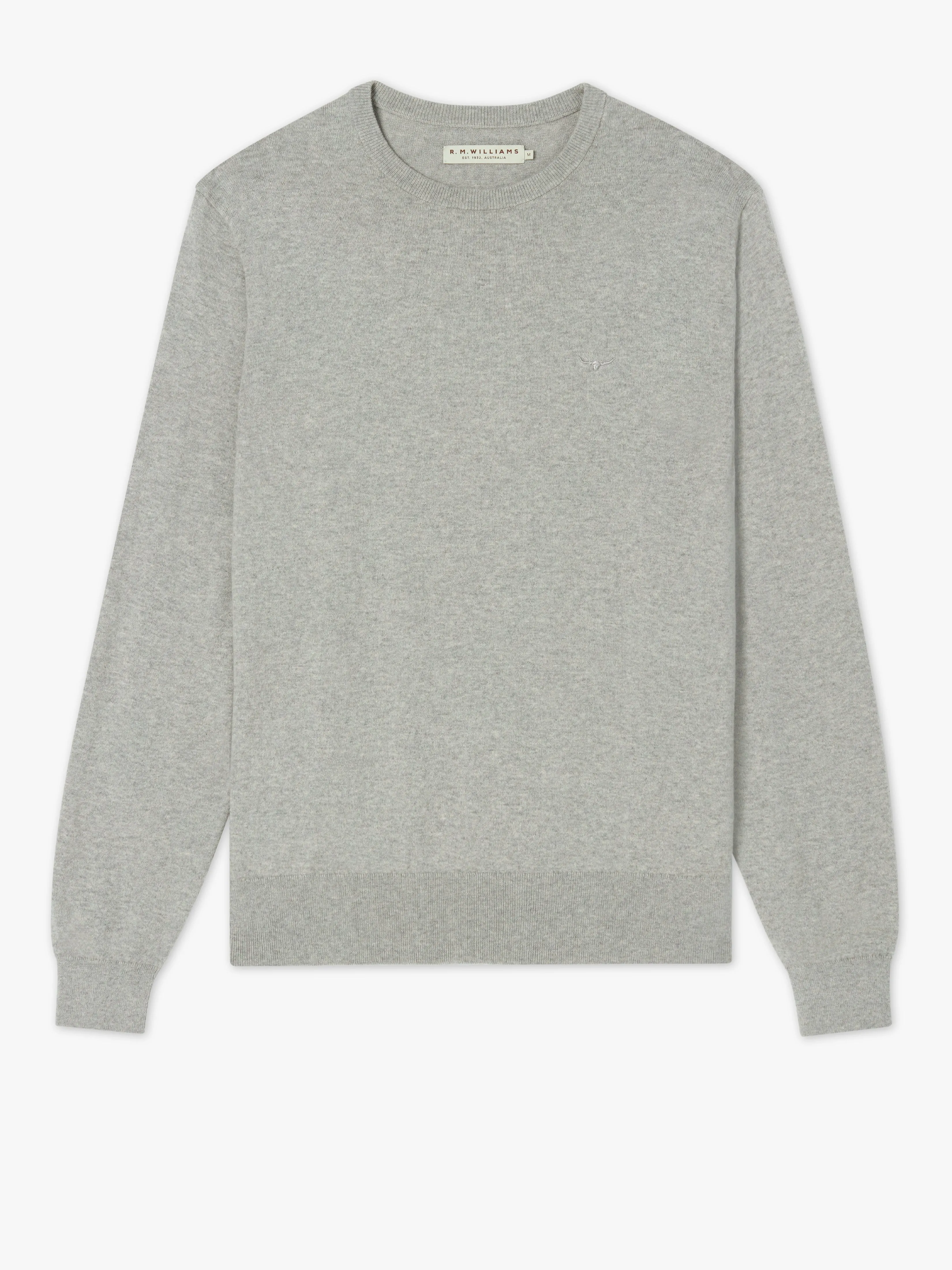 R.M. Williams Howe Sweater - Grey Marle