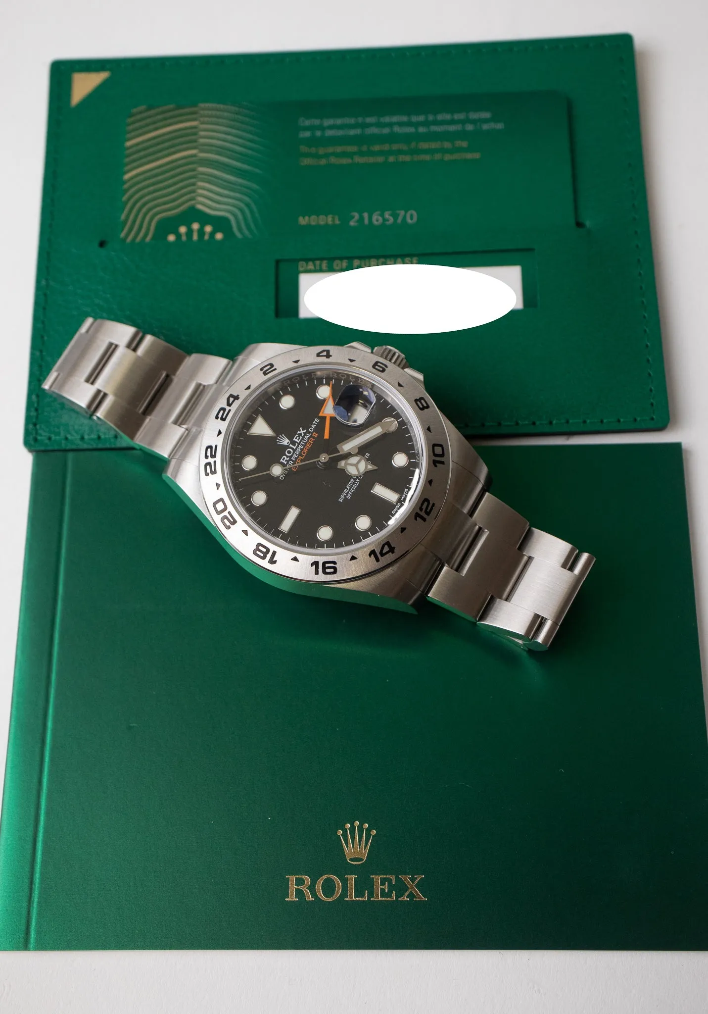 Rolex Explorer II 216570 Black Dial