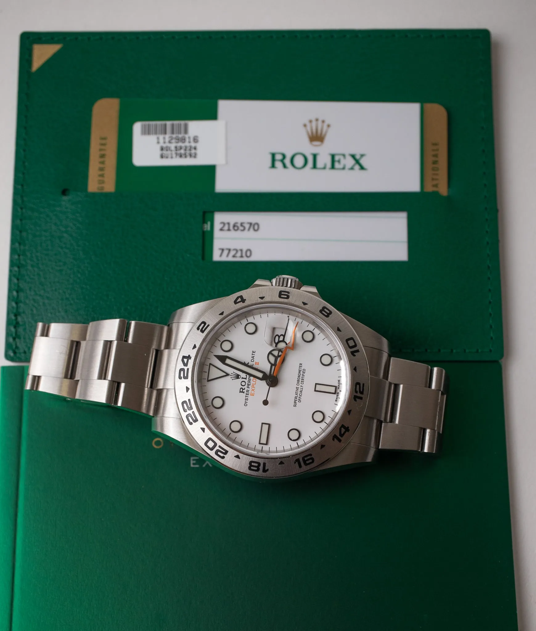 Rolex Explorer II 216570 White Dial